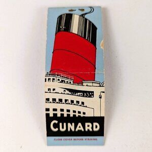 Vintage 50s Cunard Luxury Ocean Liner Matchbook